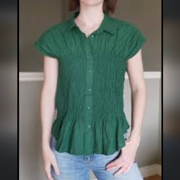 Anthro Maeve Bellamy Cotton Linen Top - Picture 8 of 12